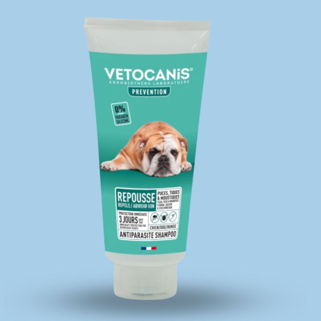 shampoing antiparasitaire chien Vetocanis