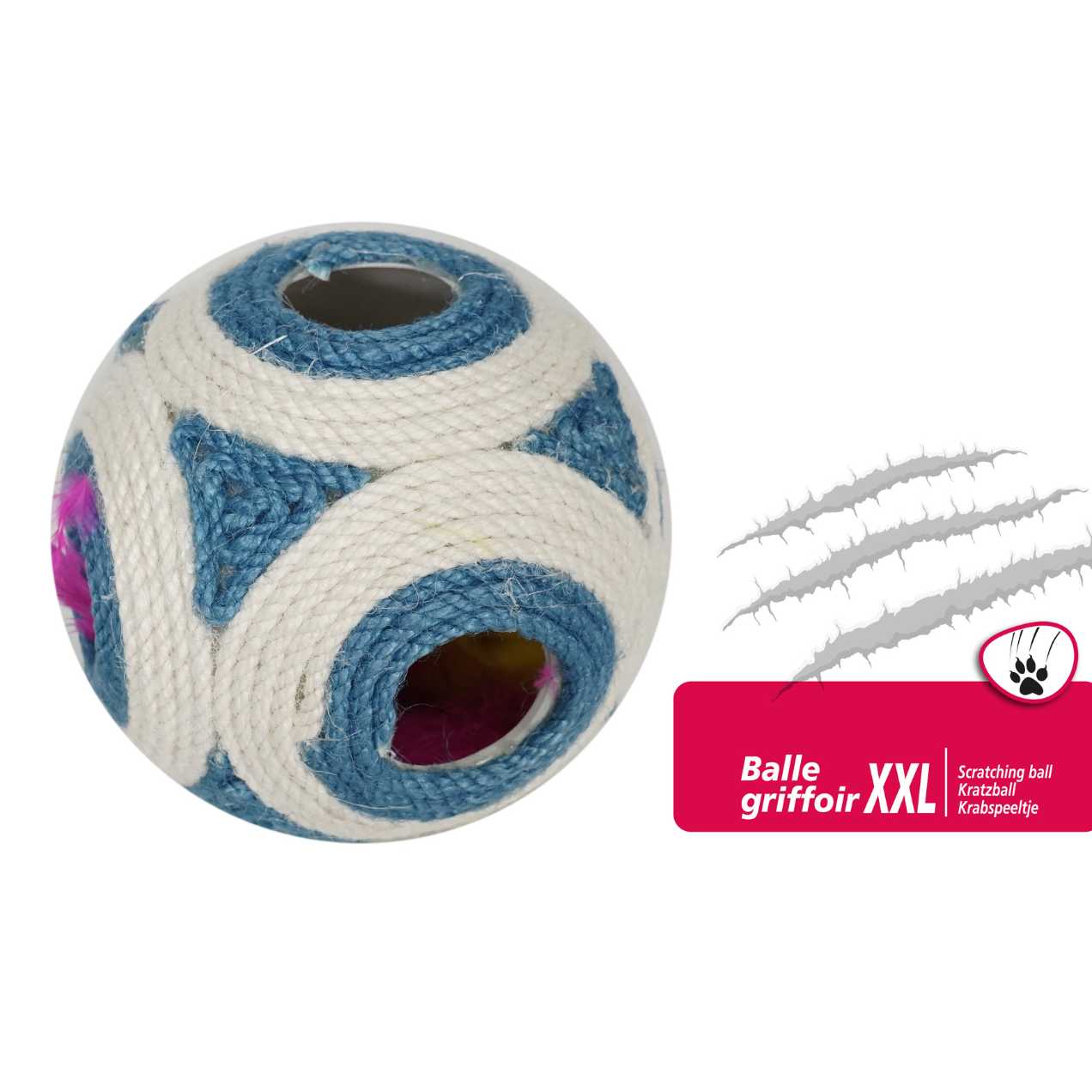 Balle griffoir XXL pour Chat aimé