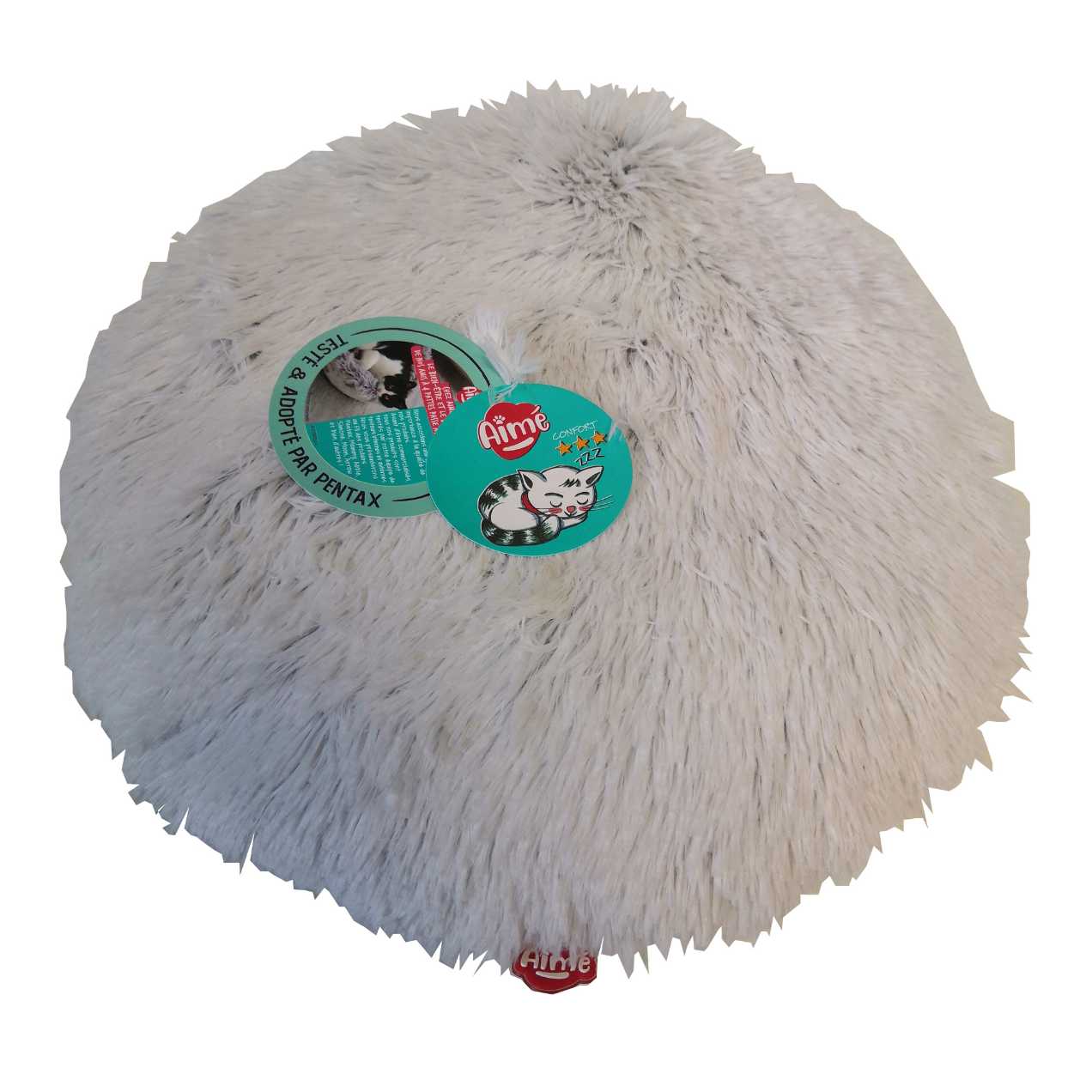 Coussin rond en fourrure pour Chat