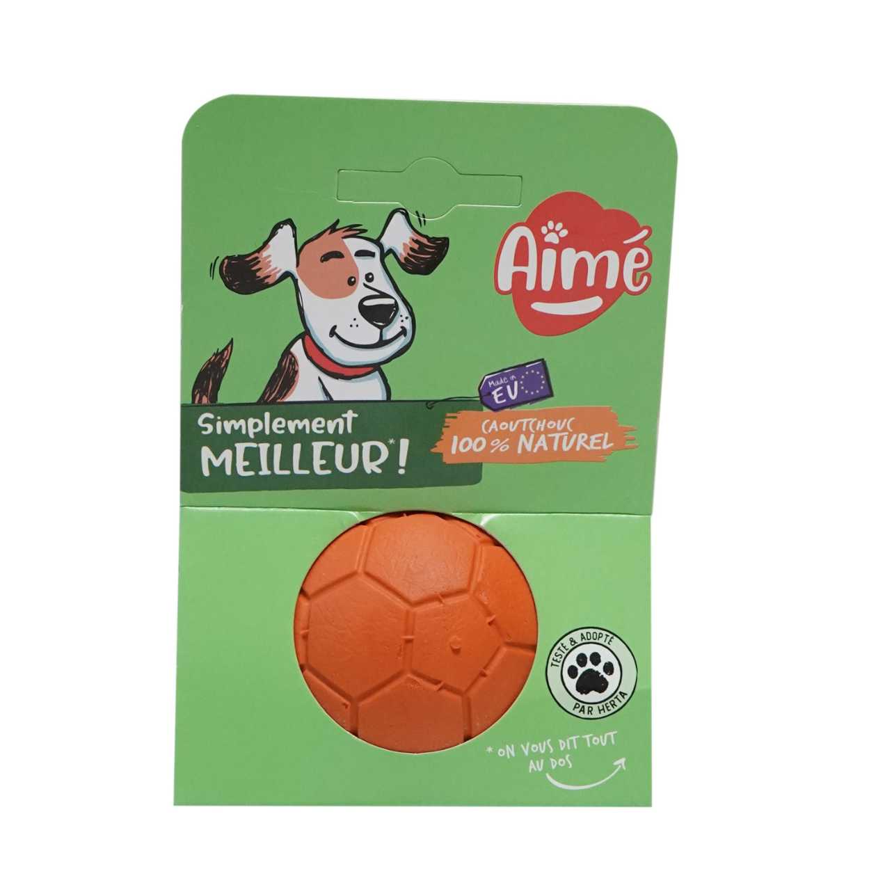 Balle en caoutchouc naturel pour Chien