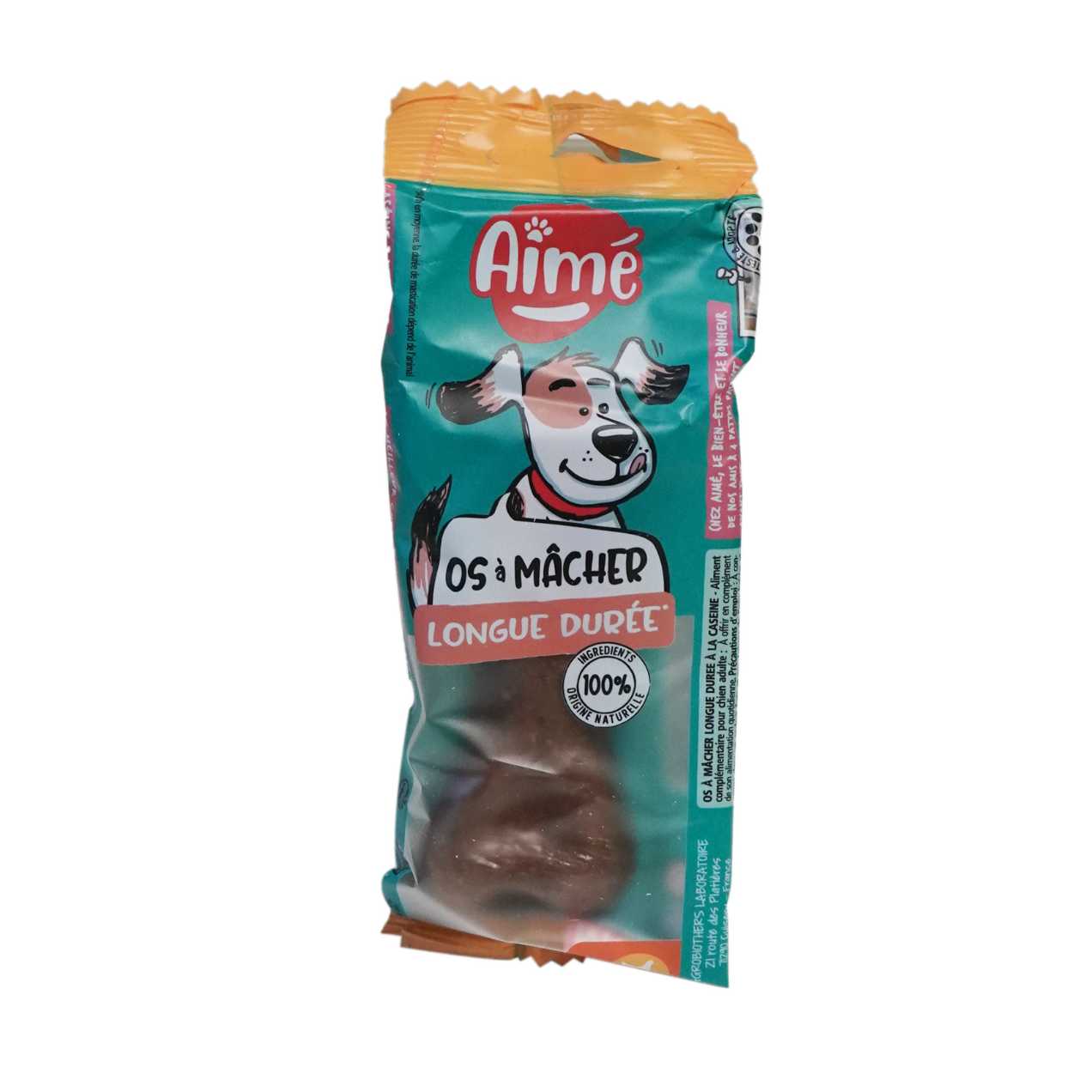 Os à mâcher longue durée à la caséine