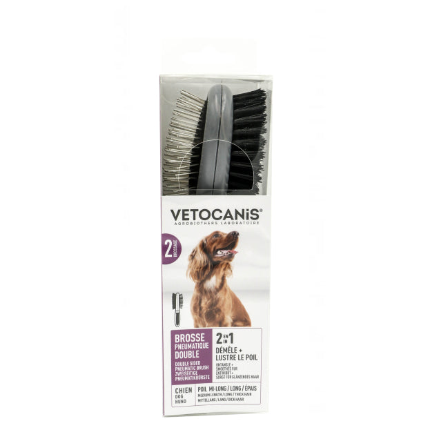 Brosse Pneumatique Double pour Chien. Etape 2. Brossage - vetocanis