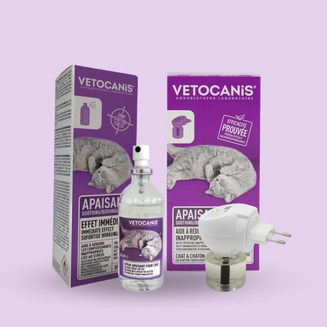 Vetocanis - VETOCANIS Spray apaisant anti-stress - Pour chat - Hygiène et  soin pour chien - Rue du Commerce