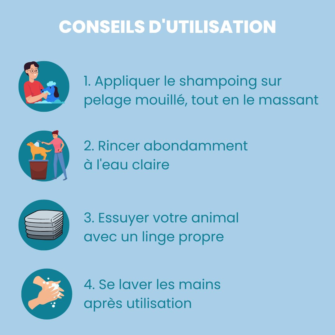 conseils utilisation shampoing répulsif parasites chien