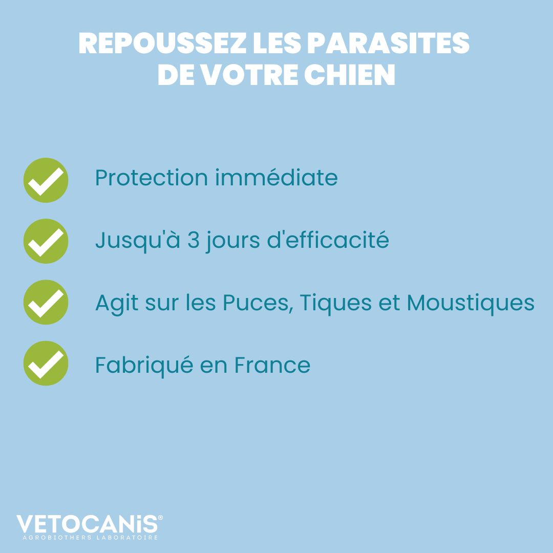 shampoing répulsif parasites chien fabriqué en france