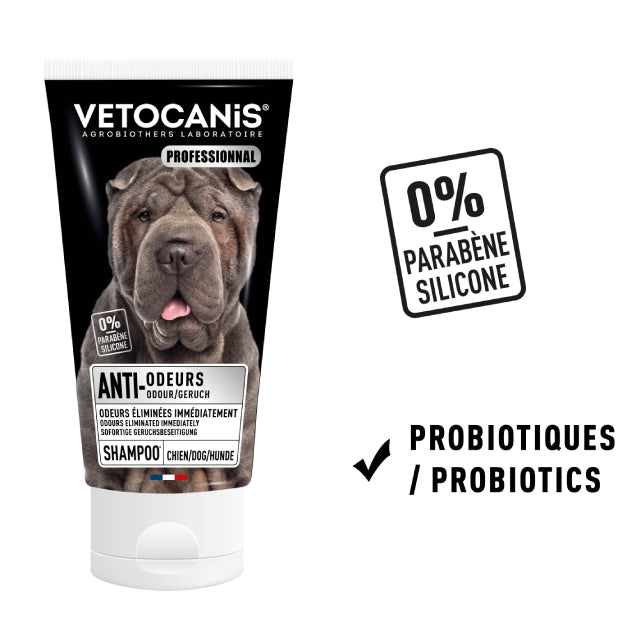 Shampoing Professionnel Anti-Odeurs pour Chien vetocanis