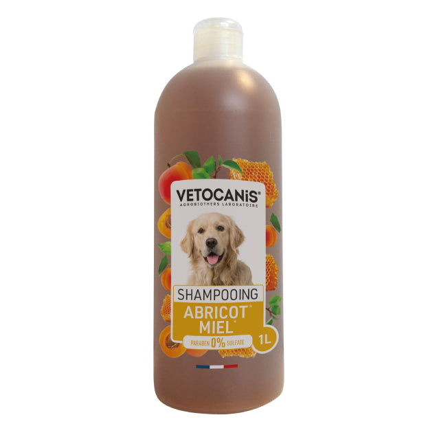 Shampoing pour chien Abricot &amp; Miel 1L - vetocanis