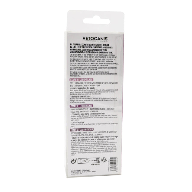 Brosse Carde Retractable Autonettoyante pour Chat. Etape 1. Démêlage - vetocanis