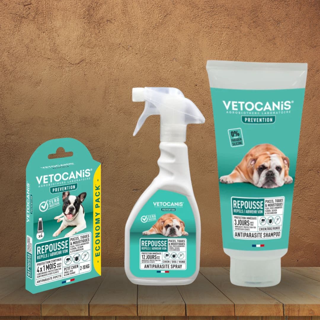 kit pack antiparasitaires externes chien Vetocanis