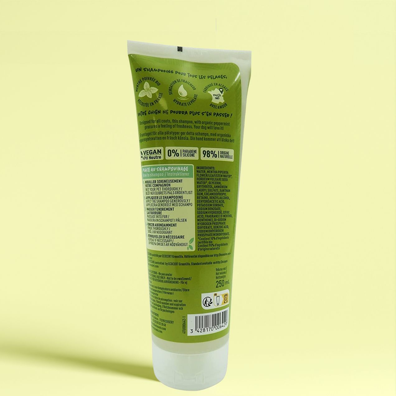 Dos pack shampoing usage fréquent vetocanis naturel