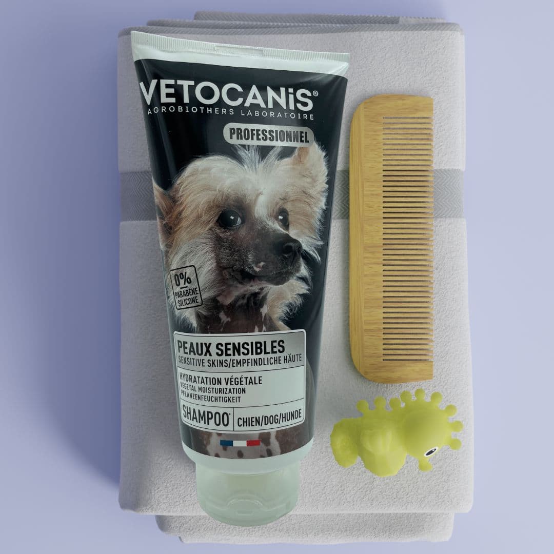 shampoing chiens peaux sensibles Vetocanis