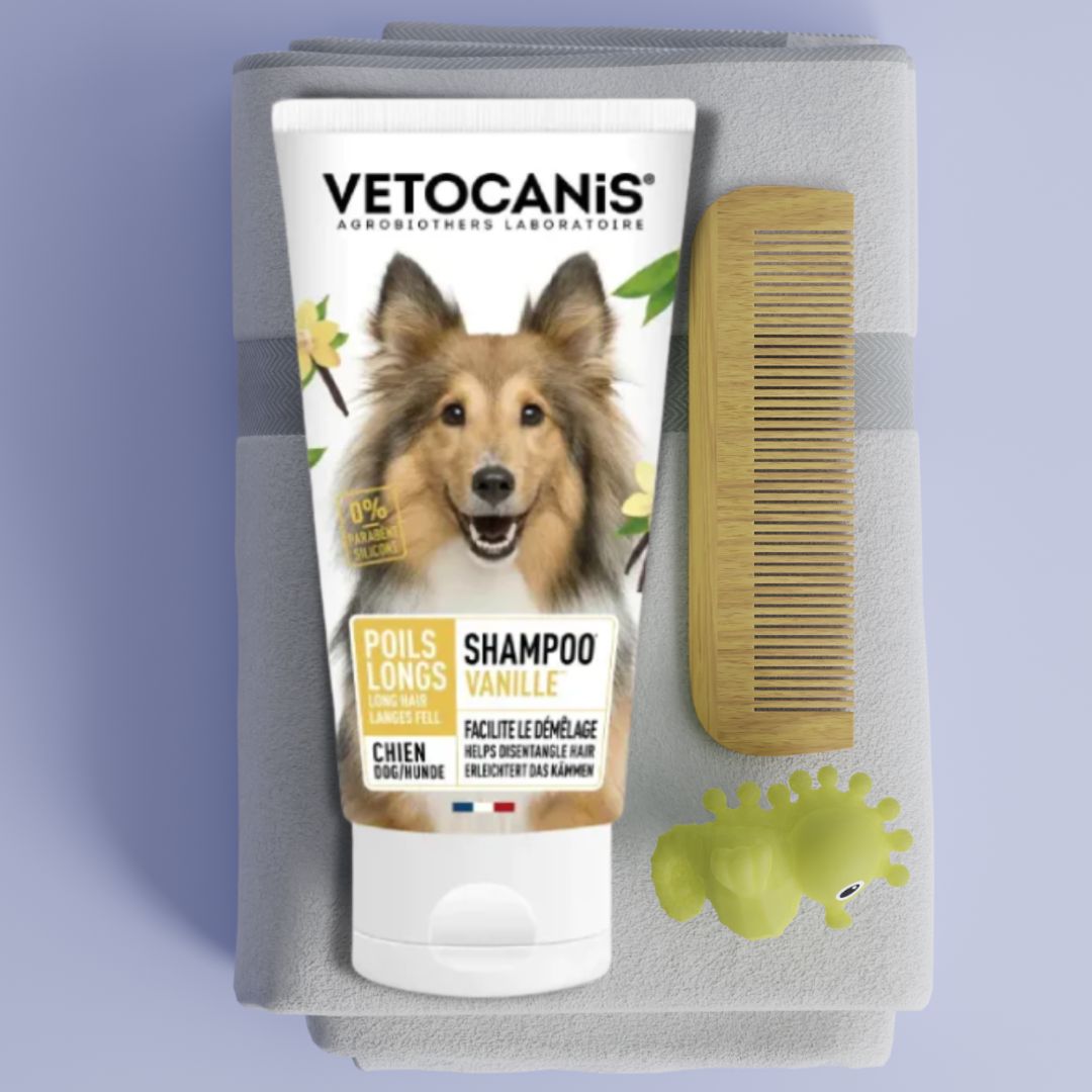 shampoing chien poils longs Vetocanis